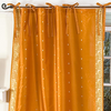 Mustard  Tie Top  Sheer Sari Curtain / Drape / Panel  - Piece