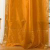 Mustard  Tie Top  Sheer Sari Curtain / Drape / Panel  - Piece