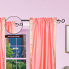 Pink Rod Pocket  Sheer Sari Curtain / Drape / Panel  - Piece