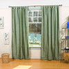 Olive Green Tab Top  Velvet Curtain / Drape / Panel  - Piece