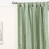 Olive Green Tab Top  Velvet Curtain / Drape / Panel  - Piece