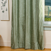 Olive Green Tab Top  Velvet Curtain / Drape / Panel  - Piece