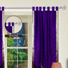 Purple  Tab Top  Sheer Sari Curtain / Drape / Panel  - Pair