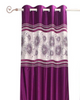 Wine Grommet Top Satin Curtain Panel Drape -Piece