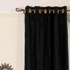 Black Ring / Grommet Top  Velvet Curtain / Drape / Panel  - Piece