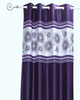 Purple Grommet Top Satin Curtain Panel Drape -Piece