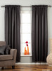 Black Blackout Curtains for Bedroom- Room Darkening Curtains Window Curtains-Dark Black Out Curtains for Living Room Kids Room Curtains-Single Panel Black Curtain