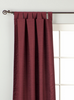 Dark Maroon Tab Top Matka Raw Silk Curtain / Drape / Panel - Piece