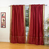 Rust Rod Pocket  Sheer Sari Curtain / Drape / Panel  - Piece
