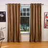 Taupe Ring / Grommet Top  Velvet Curtain / Drape / Panel  - Piece