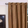 Taupe Ring / Grommet Top  Velvet Curtain / Drape / Panel  - Piece