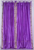 Lavender  Tie Top  Sheer Sari Curtain / Drape / Panel  - Piece