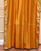 Mustard Ring Top  Sheer Sari Curtain / Drape / Panel  - Piece