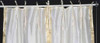 Cream  Tie Top  Sheer Sari Curtain / Drape / Panel  - Piece