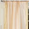 Golden  Tie Top  Sheer Sari Curtain / Drape / Panel  - Piece