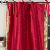 Fire Brick  Tie Top  Sheer Sari Curtain / Drape / Panel  - Piece