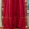 Fire Brick  Tie Top  Sheer Sari Curtain / Drape / Panel  - Piece