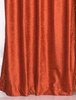 Rust Ring / Grommet Top  Velvet Curtain / Drape / Panel  - Piece