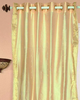 Golden Ring Top  Sheer Sari Curtain / Drape / Panel  - Piece
