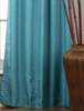 Turquoise Ring Top Matka Raw Silk Curtain / Drape / Panel - Piece