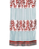 White Maroon Ring Top Tissue Curtain Panel Drape -Piece