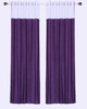 Signature Purple and White ring top velvet Curtain Panel - Piece