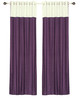Signature Purple and White ring top velvet Curtain Panel - Piece