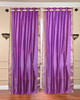 Lavender Ring Top  Sheer Sari Curtain / Drape / Panel  - Piece