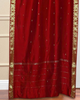 Red Ring Top  Sheer Sari Curtain / Drape / Panel  - Piece