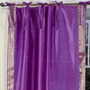 Lavender  Tie Top  Sheer Sari Curtain / Drape / Panel  - Pair