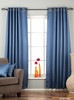 Blue Ring / Grommet Top 90% blackout Curtain / Drape / Panel  - Piece