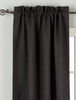 Black Rod Pocket Matka Raw Silk Curtain / Drape / Panel - Piece
