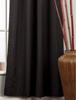 Black Rod Pocket Matka Raw Silk Curtain / Drape / Panel - Piece