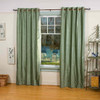 Olive Green Ring / Grommet Top  Velvet Curtain / Drape / Panel  - Piece