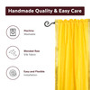 Yellow  Rod Pocket  Sheer Sari Curtain / Drape / Panel  - Pair