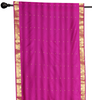 2 Boho Red Purple Indian Sari Curtains Rod Pocket Window Panels Drapes