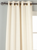 Cream Ring Top Matka Raw Silk Curtain / Drape / Panel - Piece