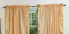 Gold  Rod Pocket  Sheer Sari Curtain / Drape / Panel  - Pair