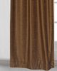 Signature Brown and Yellow ring top velvet Curtain Panel - Piece