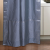 Gray Rod Pocket  Sheer Sari Curtains w/ Silver Border-Pair