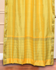 Yellow Ring Top  Sheer Sari Curtain / Drape / Panel  - Piece