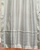 White with Silver trim Ring Top  Sheer Sari Curtain / Drape / Panel  - Piece