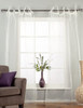 Sheer Voile Tissue Curtains Panels Drapes 2 Panels , 2 Tiebacks