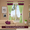 6 Pcs Olive Green Raw Silk Curtain ,Cushion Cover, Tieback Set