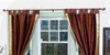 Indo Brown Tab Top Sari Sheer Curtain (43 in. x 84 in.) with matching tieback