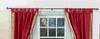 Indo Maroon  Tab Top Sari Sheer Curtain (43 in. x 84 in.) with matching tieback