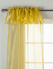 Olive Gold Rod Pocket with attached Valance Sheer Tissue  Curtain / Drape / Panel  - 84" - Piece