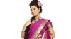 Indian Selections - Violet Red Art Silk Saree Sari fabric India Golden Border
