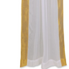 White with Golden Rod Pocket Sheer Tissue Curtain / Drape / Panel-84"-Piece