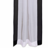 White with Black Rod Pocket Sheer Tissue Curtain /Panel-84"-Piece
